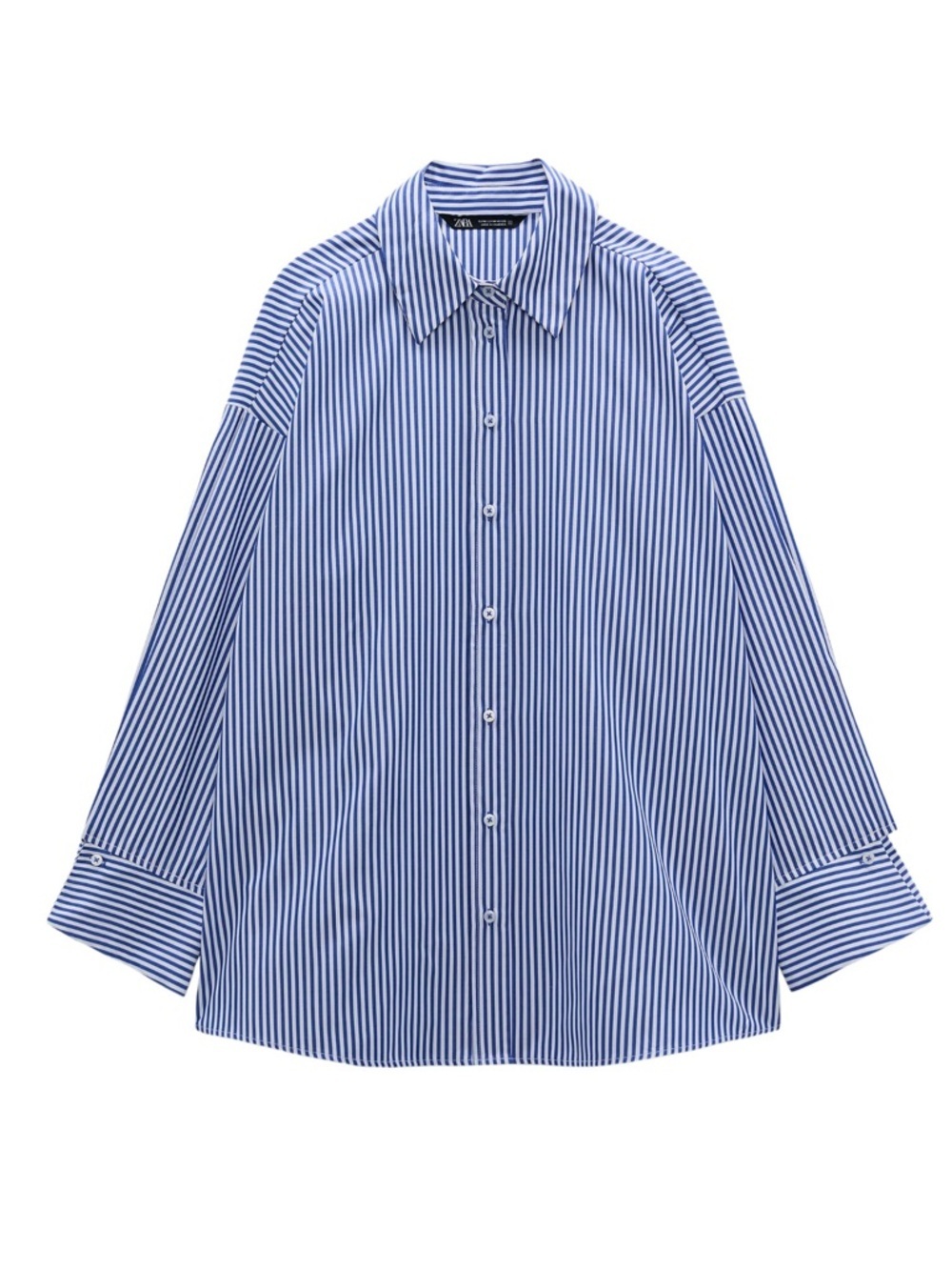 ZARA STRIPED POPLIN SHIRT SIZE M NWT